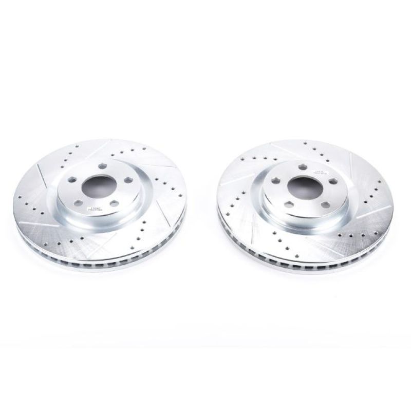 Power Stop 15-19 Ford Edge Front Evolution Drilled & Slotted Rotors - Pair PowerStop