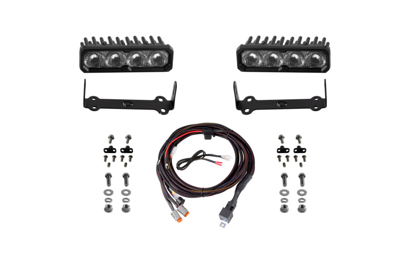 Diode Dynamics 2014-2024 Toyota 4Runner SS6 Sport LED Kit Yellow Fog 3000K