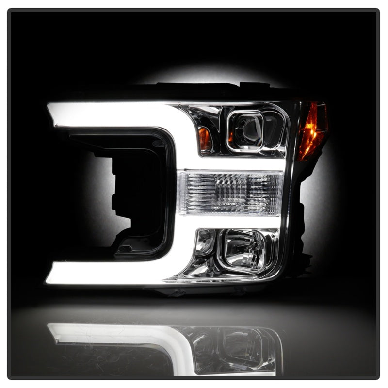 Spyder Signature Ford F150 18-19 (Halogen Model) Projector Headlights - Chrome (PRO-YD-FF15018-LB-C) SPYDER