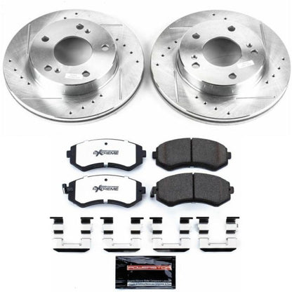 Power Stop 94-96 Nissan 240SX Front Z26 Street Warrior Brake Kit PowerStop
