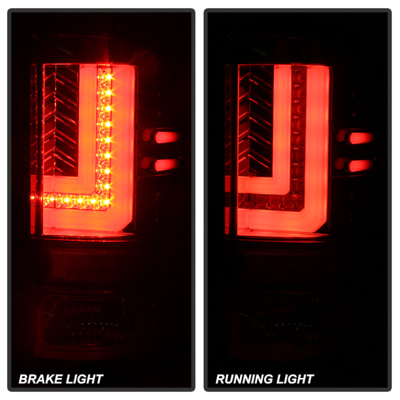 Spyder GMC Sierra 14-16 LED Tail Lights Red Clear ALT-YD-GS14-LBLED-RC SPYDER