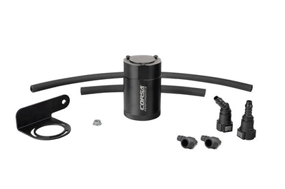 Corsa ALUMINUM OIL CATCH CAN W/ BRACKET | 2019-23 SILVERADO, SIERRA, 2021-23 GM SUV 6.2 & 5.3 CORSA Performance
