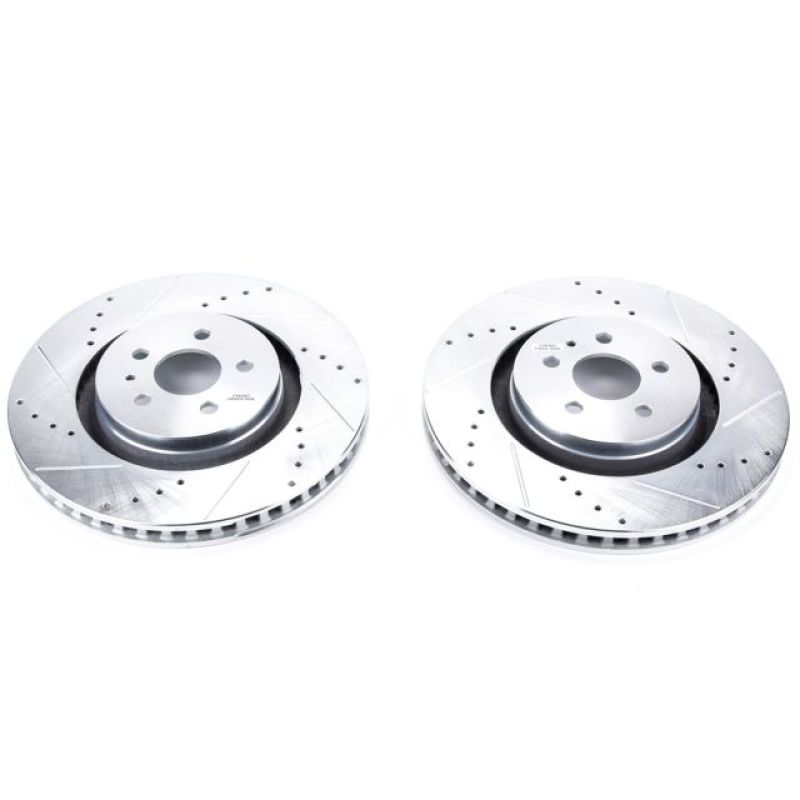 Power Stop 15-18 Ford Edge Front Evolution Drilled & Slotted Rotors - Pair PowerStop