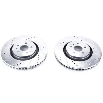 Power Stop 15-18 Ford Edge Front Evolution Drilled & Slotted Rotors - Pair PowerStop
