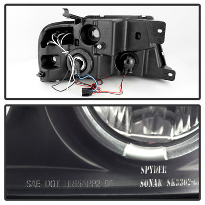 Spyder Ford F150 04-08 Projector Headlights Version 2 LED Halo LED Blk Smke PRO-YD-FF15004-HL-G2-BSM SPYDER