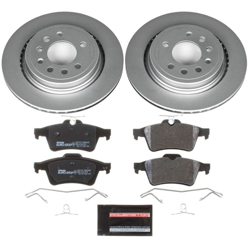 Power Stop 08-11 Saab 9-3 Rear Euro-Stop Brake Kit PowerStop