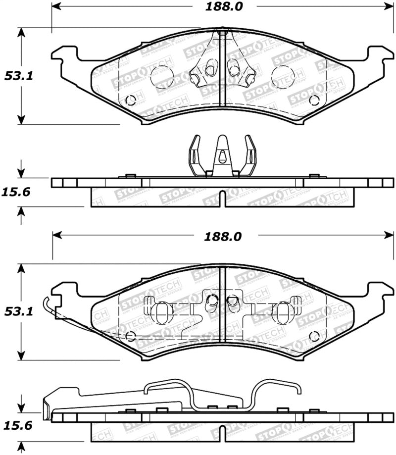 StopTech Premium Ceramic Brake Pads - 308.03240 Stoptech