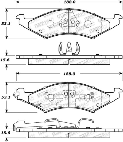 StopTech Premium Ceramic Brake Pads - 308.03240 Stoptech