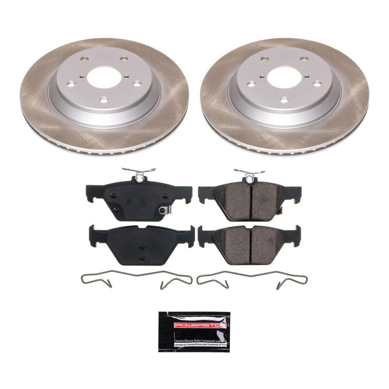 Power Stop 19-22 Subaru Forester Rear Semi-Coated Rotor Kit PowerStop