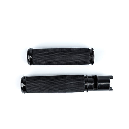 Bikers Choice Billet Aluminum Black Throttle-By-Wire Contour  Grips - 485814