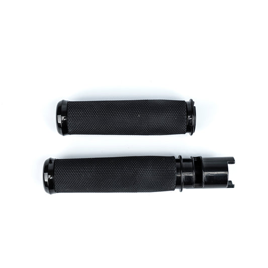 Bikers Choice Billet Aluminum Black Throttle-By-Wire Contour  Grips - 485814