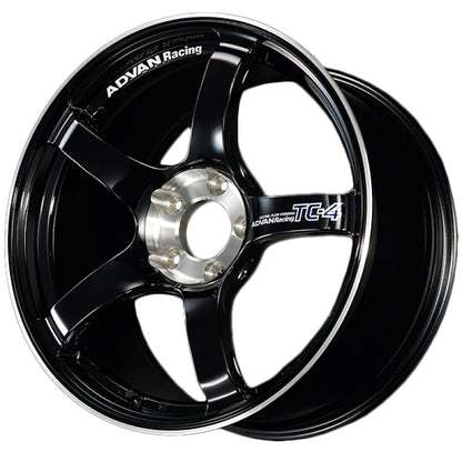 Advan TC4 SE 18x9.5 +45 5-120 Racing Gloss Black & Diamond Cut Wheel