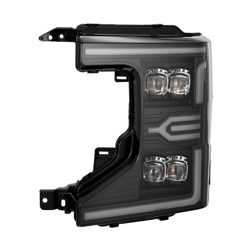 AlphaRex 880338 20-22 Ford F-250/350/450 SD NOVA-Series LED Proj Headlights Bk w/Actv Light SeqSig & SBDRL