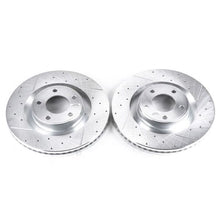 Load image into Gallery viewer, Power Stop 07-15 Ford Edge Front Evolution Drilled &amp; Slotted Rotors - Pair