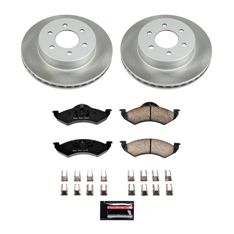 Power Stop 00-02 Dodge Durango Front Semi-Coated Rotor Kit PowerStop