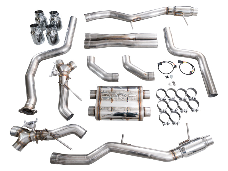 AWE 22-26 Cadillac CT5-V Blackwing SwitchPath Exhaust - Chrome Silver Tips