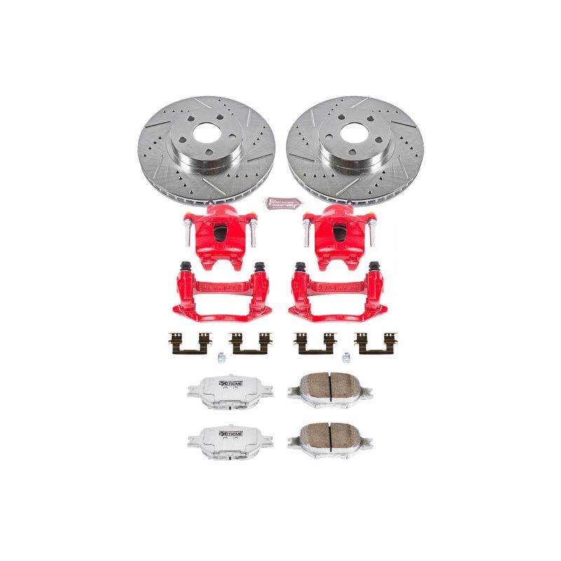 Power Stop 00-02 Toyota Celica Front Z26 Street Warrior Brake Kit w/Calipers PowerStop