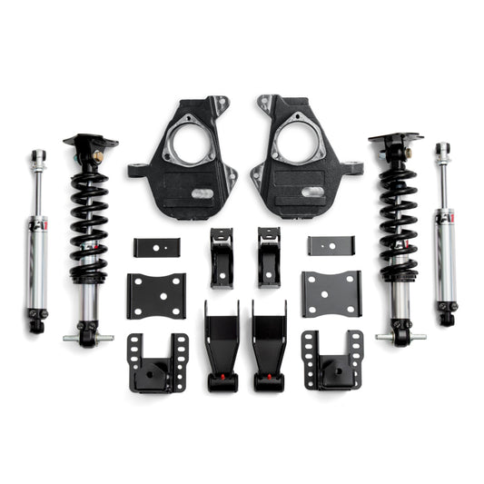 QA1 07-16 Chevrolet Silverado 4WD Lowering Kit w/ Spindles Double Adjustable 4in-6in