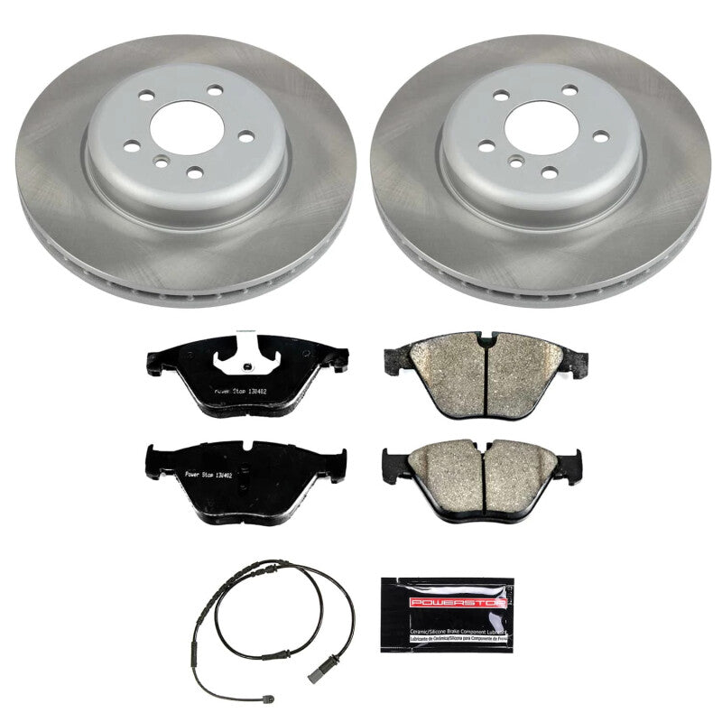 Power Stop 12-16 BMW ActiveHybrid 5 Front Semi-Coated Rotor Kit