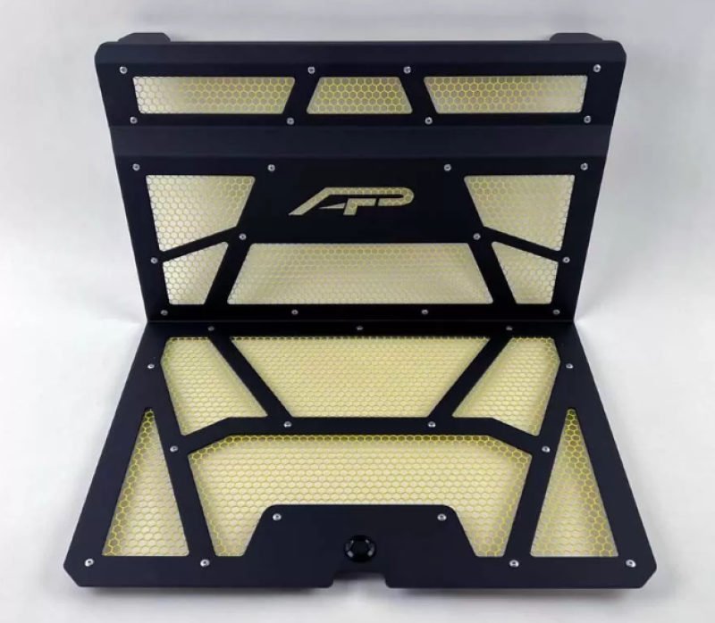 Agency Power AP-RZR-111-FMB-MYLW 14-18 Polaris RZR Gloss Black/Yellow Vented Engine Cover