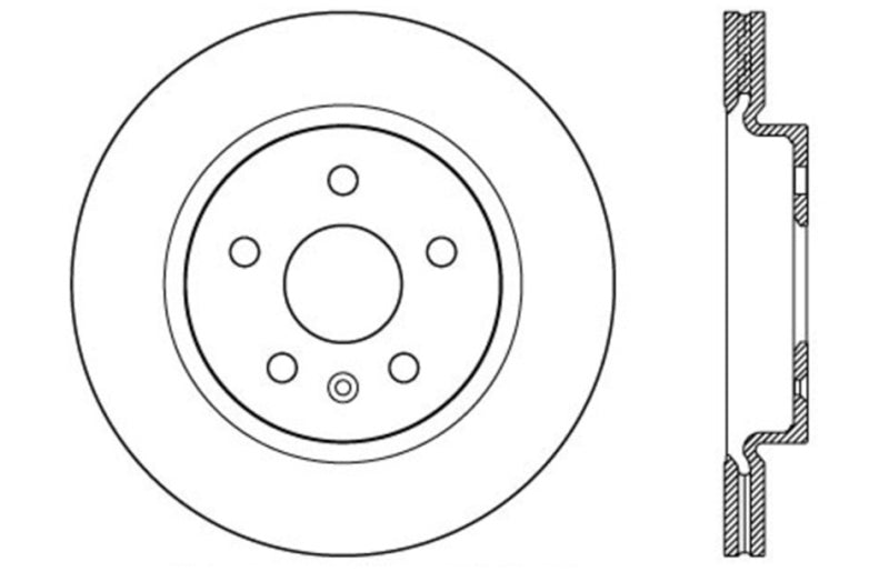 StopTech Sport Cross Drilled Brake Rotor - Front Left Stoptech