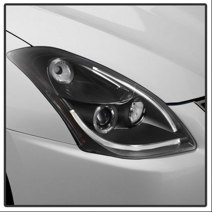 Spyder Nissan Altima 4Dr 10-12 Projector Headlights Light DRL LED Halo Blk PRO-YD-NA104D-LTDRL-BK SPYDER
