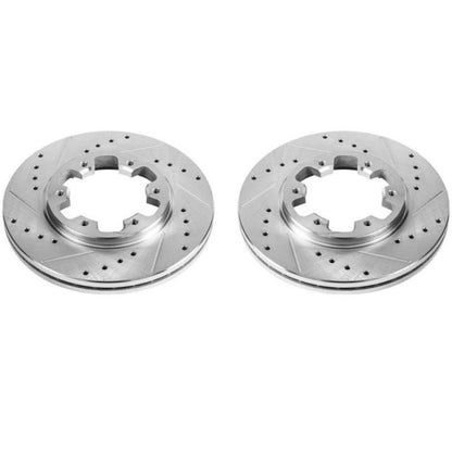 Power Stop 85-86 Nissan 720 Front Evolution Drilled & Slotted Rotors - Pair PowerStop