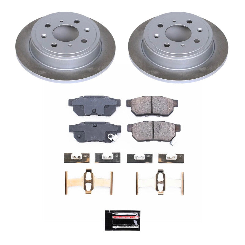 Power Stop 88-91 Honda Prelude Rear Semi-Coated Rotor Kit PowerStop