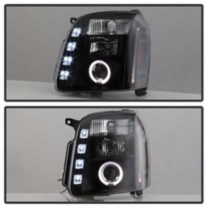 Spyder GMC Yukon 07-14/GMC Yukon Denali 07-14Projector Headlights LED Halo LED Blk PRO-YD-GY07-HL-BK SPYDER