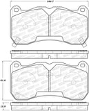 StopTech Premium Ceramic Front Brake Pads - 308.16660