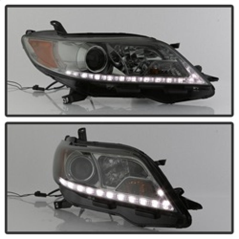 Spyder 11-14 Toyota Sienna Projector Headlights - DRL LED - Smoke PRO-YD-TSEN11-DRL-SM SPYDER