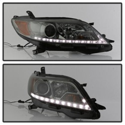 Spyder 11-14 Toyota Sienna Projector Headlights - DRL LED - Smoke PRO-YD-TSEN11-DRL-SM SPYDER