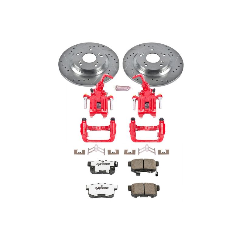 Power Stop 00-09 Honda S2000 Rear Z26 Street Warrior Brake Kit w/Calipers PowerStop