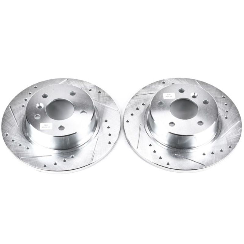 Power Stop 99-04 Land Rover Discovery Rear Evolution Drilled & Slotted Rotors - Pair PowerStop