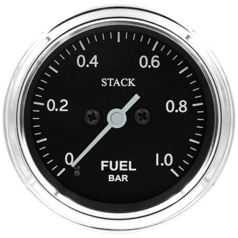 Autometer Stack 52mm 0-1 Bar M10 Male Pro Stepper Motor Fuel Pressure Gauge - Classic ST3303C