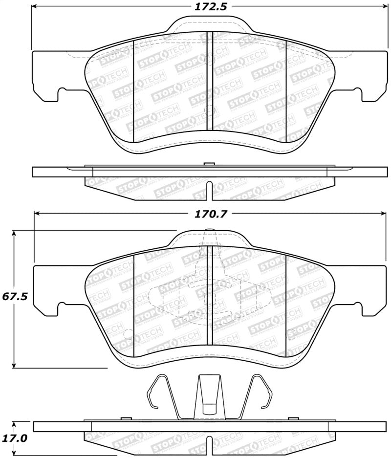 StopTech Premium Ceramic Brake Pads - 308.10471