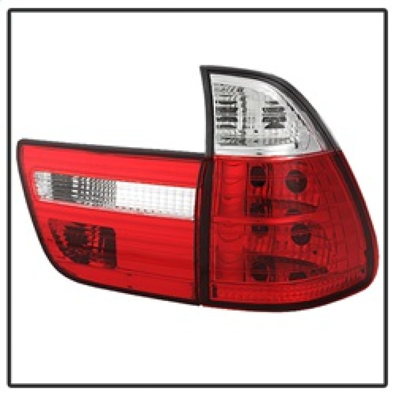 Spyder BMW E53 X5 00-06 4PCS Euro Style Tail Lights- Red Clear ALT-YD-BE5300-RC SPYDER