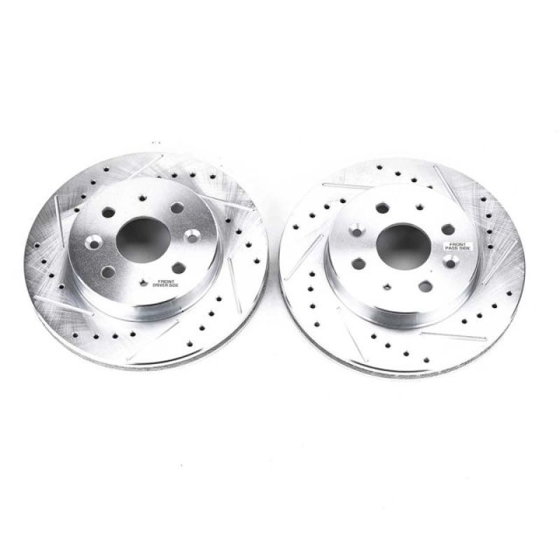 Power Stop 03-05 Kia Rio Front Evolution Drilled & Slotted Rotors - Pair PowerStop