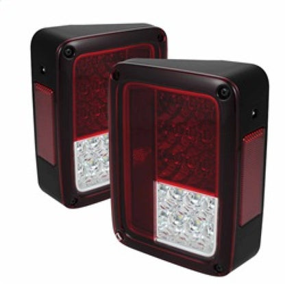 Spyder Jeep Wrangler 07-15 LED Tail Lights Red Clear ALT-YD-JWA07-LED-RC SPYDER