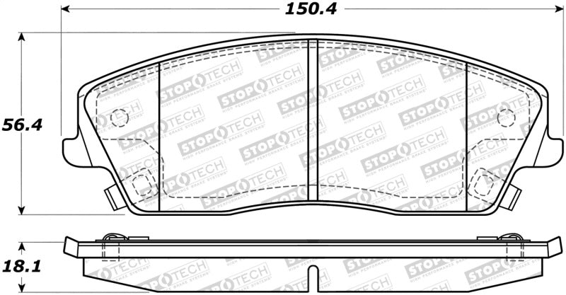 StopTech Premium Ceramic Brake Pads - 308.10560