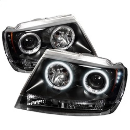 Spyder Jeep Grand Cherokee 99-04 Projector Headlights CCFL Halo LED Blk - PRO-YD-JGC99-CCFL-BK SPYDER