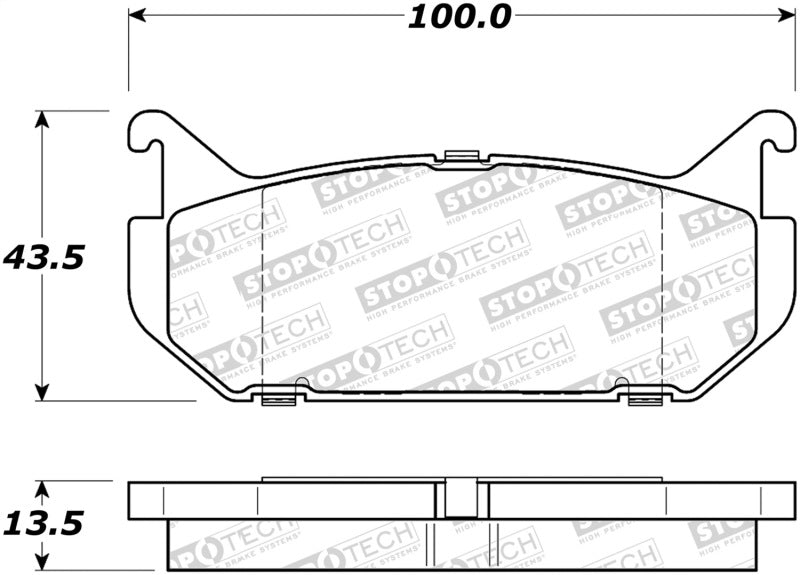 StopTech Premium Ceramic Rear Brake Pads - 308.05840