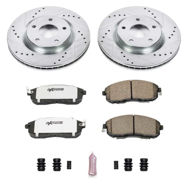 Power Stop 07-12 Nissan Sentra Front Z26 Street Warrior Brake Kit PowerStop