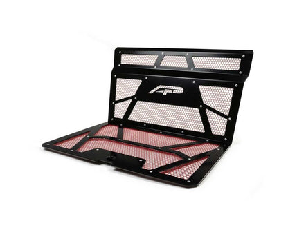 Agency Power AP-RZR-111-FGB-MRD 14-18 Polaris RZR XP 1000 / XP Turbo Vented Engine Cover - Gloss Black/Red Mesh