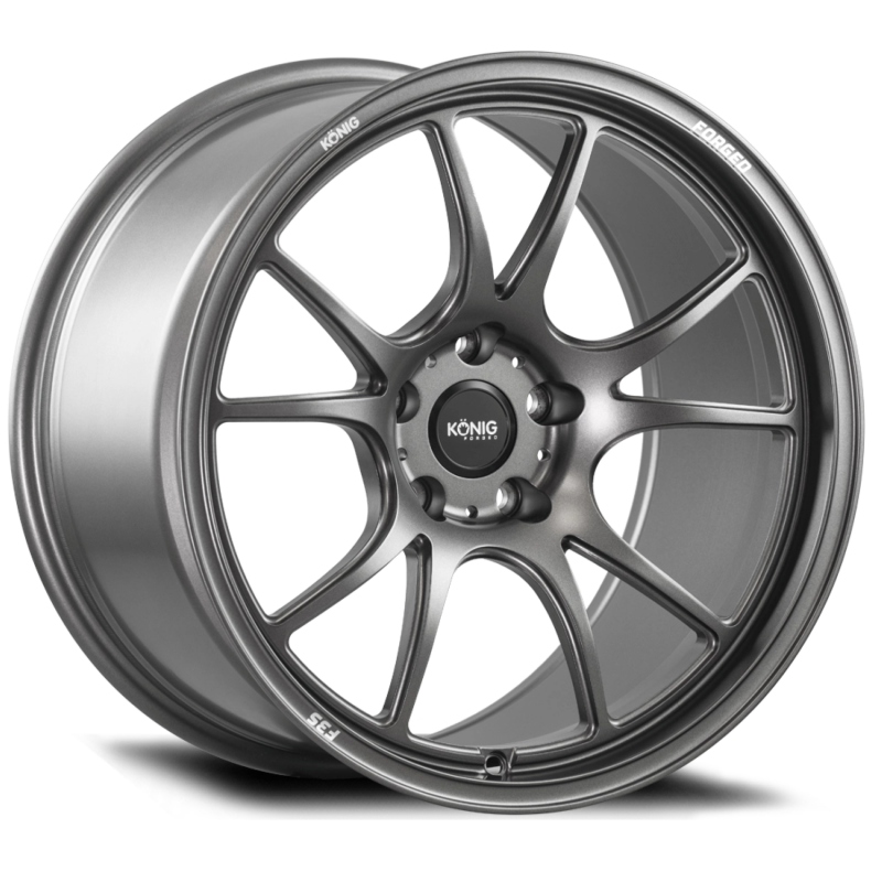 Konig Forged F3S 18X10 5X120.65 ET58 Satin Charcoal Knurled Bead