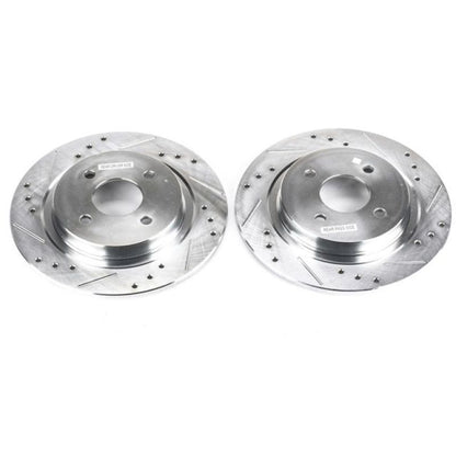 Power Stop 02-04 Ford Focus Rear Evolution Drilled & Slotted Rotors - Pair PowerStop