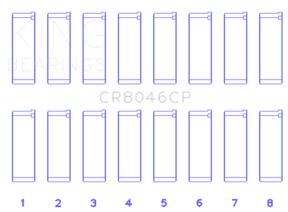 King Engine Bearings Porsche M 48.00/M 48.50 (Size +0.25mm) Connecting Rod Bearing Set