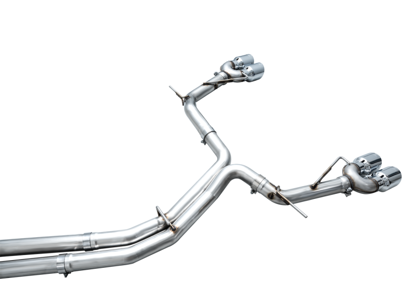 AWE Tuning 19-23 Audi C8 S6/S7 2.9T V6 AWD Track Edition Exhaust - Chrome Silver Tips AWE Tuning