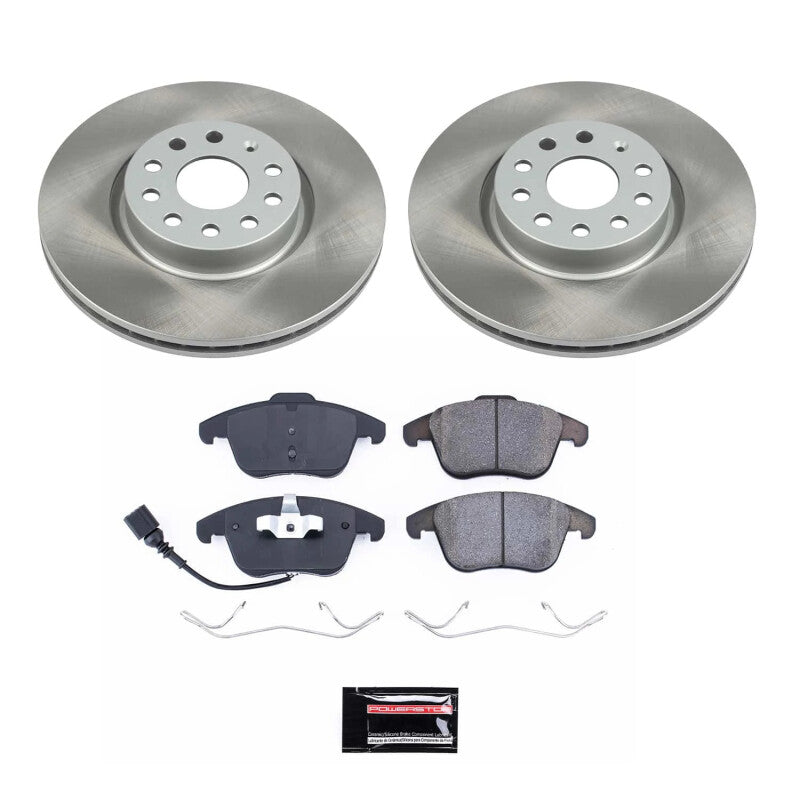 Power Stop 17-18 Volkswagen Tiguan Limited Front Semi-Coated Rotor Kit PowerStop