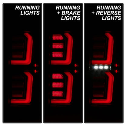 Spyder GMC Sierra 19-20 Incandescent Bulb Model Only LED Tail Lights-Black Smoke ALT-YD-GS19-LED-BSM SPYDER